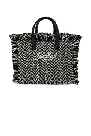 MC2 Saint Barth Borsa Donna Vanity Mini Wool Herringbone Strass