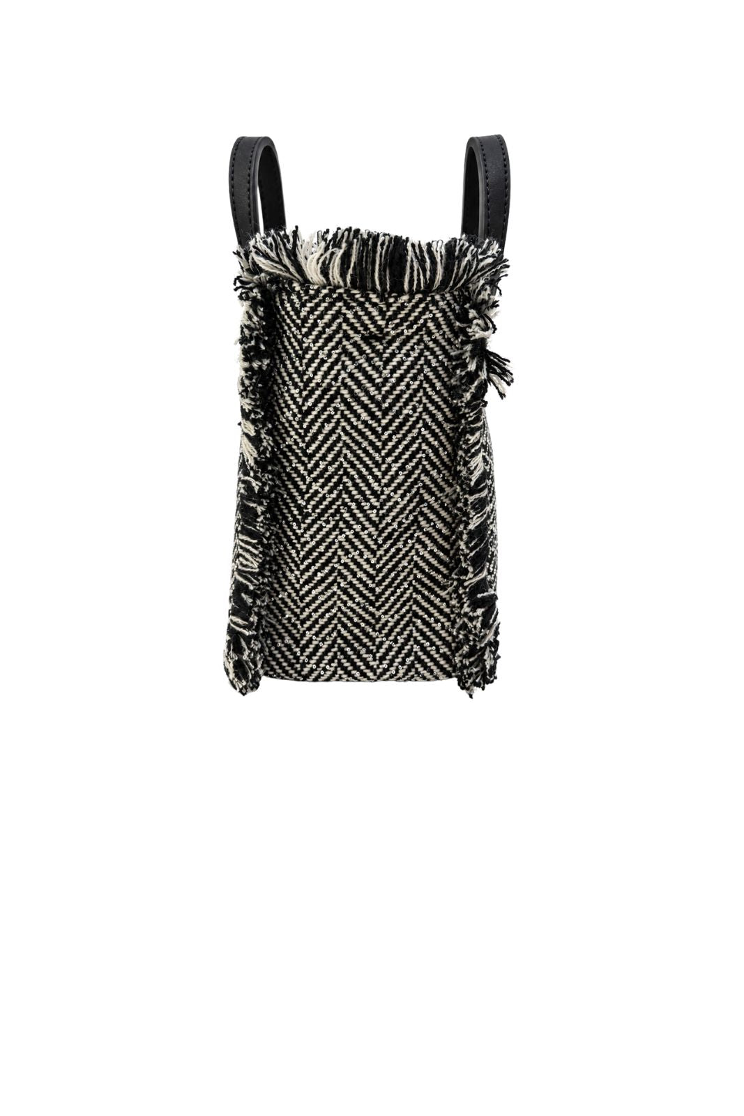 MC2 Saint Barth Borsa Donna Vanity Mini Wool Herringbone Strass