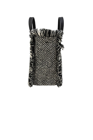 MC2 Saint Barth Borsa Donna Vanity Mini Wool Herringbone Strass