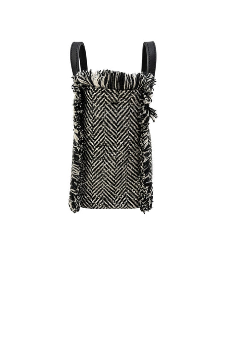 MC2 Saint Barth Borsa Donna Vanity Mini Wool Herringbone Strass