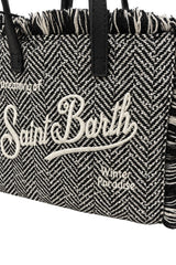 MC2 Saint Barth Borsa Donna Vanity Mini Wool Herringbone Strass