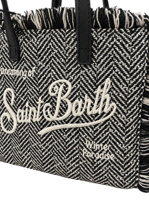 MC2 Saint Barth Borsa Donna Vanity Mini Wool Herringbone Strass