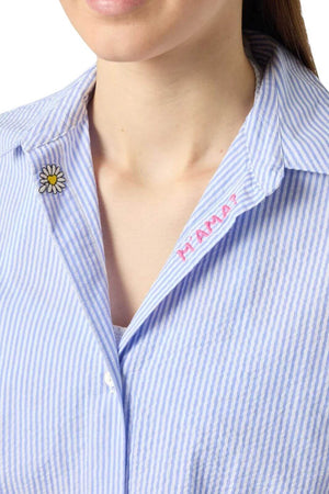 MC2 Saint Barth Camicia Donna Cristal Seersucker Stripes