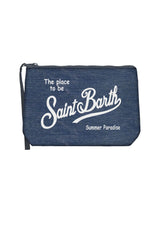 MC2 Saint Barth Pochette Aline Linen Tinta Unita