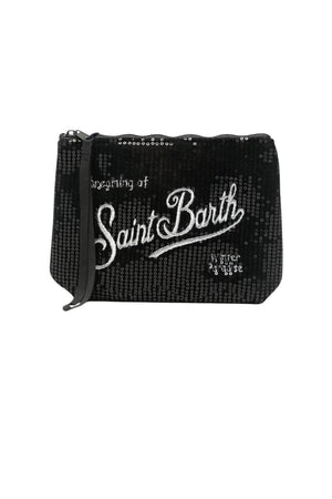 MC2 Saint Barth Pochette Donna Aline Velvet Paillettes