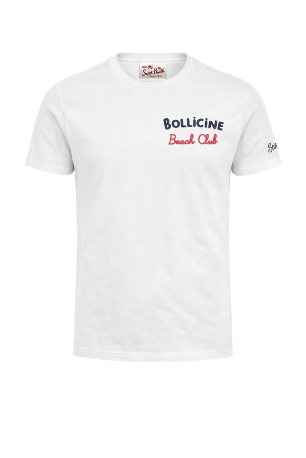 T-shirt da uomo MC2 Saint Barth a maniche corte con ricamo davanti e dietro