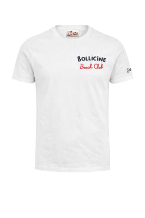 T-shirt da uomo MC2 Saint Barth a maniche corte con ricamo davanti e dietro