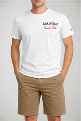 T-shirt da uomo MC2 Saint Barth a maniche corte con ricamo davanti e dietro