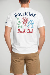 T-shirt da uomo MC2 Saint Barth a maniche corte con ricamo davanti e dietro