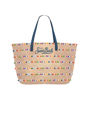 MC2 Saint Barth Borsa Donna Raffia Beads Stripes