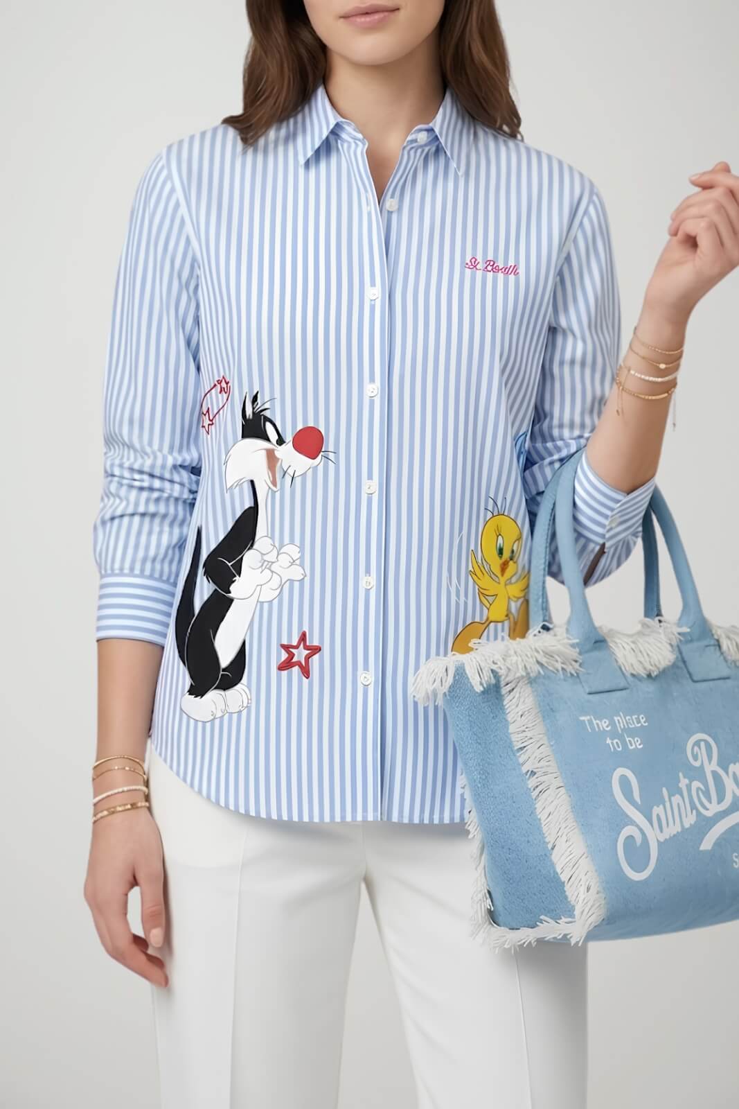 MC2 Saint Barth Camicia Donna Brigitte Stripes Silvester Titty
