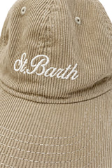 MC2 Saint Barth Cappello Donna Baseball Corduroy / Beige