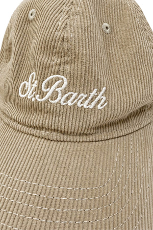 MC2 Saint Barth Cappello Donna Baseball Corduroy / Beige