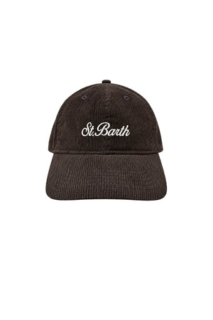 MC2 Saint Barth Cappello Donna Baseball Corduroy / Cioccolato