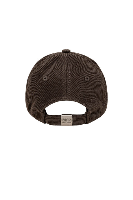 MC2 Saint Barth Cappello Donna Baseball Corduroy / Cioccolato