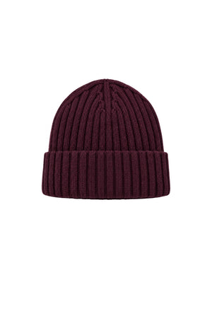 MC2 Saint Barth Cappello in lana a coste / Melanzana