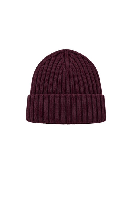 MC2 Saint Barth Cappello in lana a coste / Melanzana