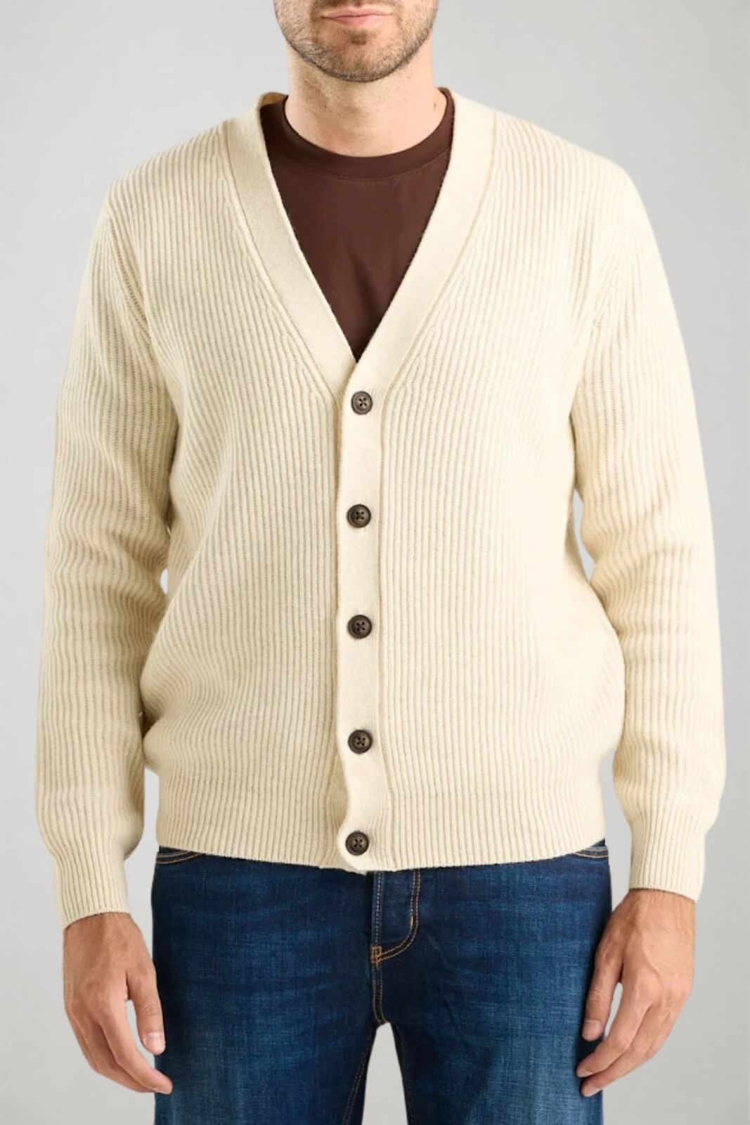 MC2 Saint Barth Cardigan Uomo Herrison Rib Wool
