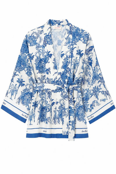 MC2 Saint Barth Kimono Donna  Silk Habotai Jungle Oceania