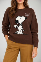 MC2 Saint Barth Maglia Donna Snoopy First Coffee