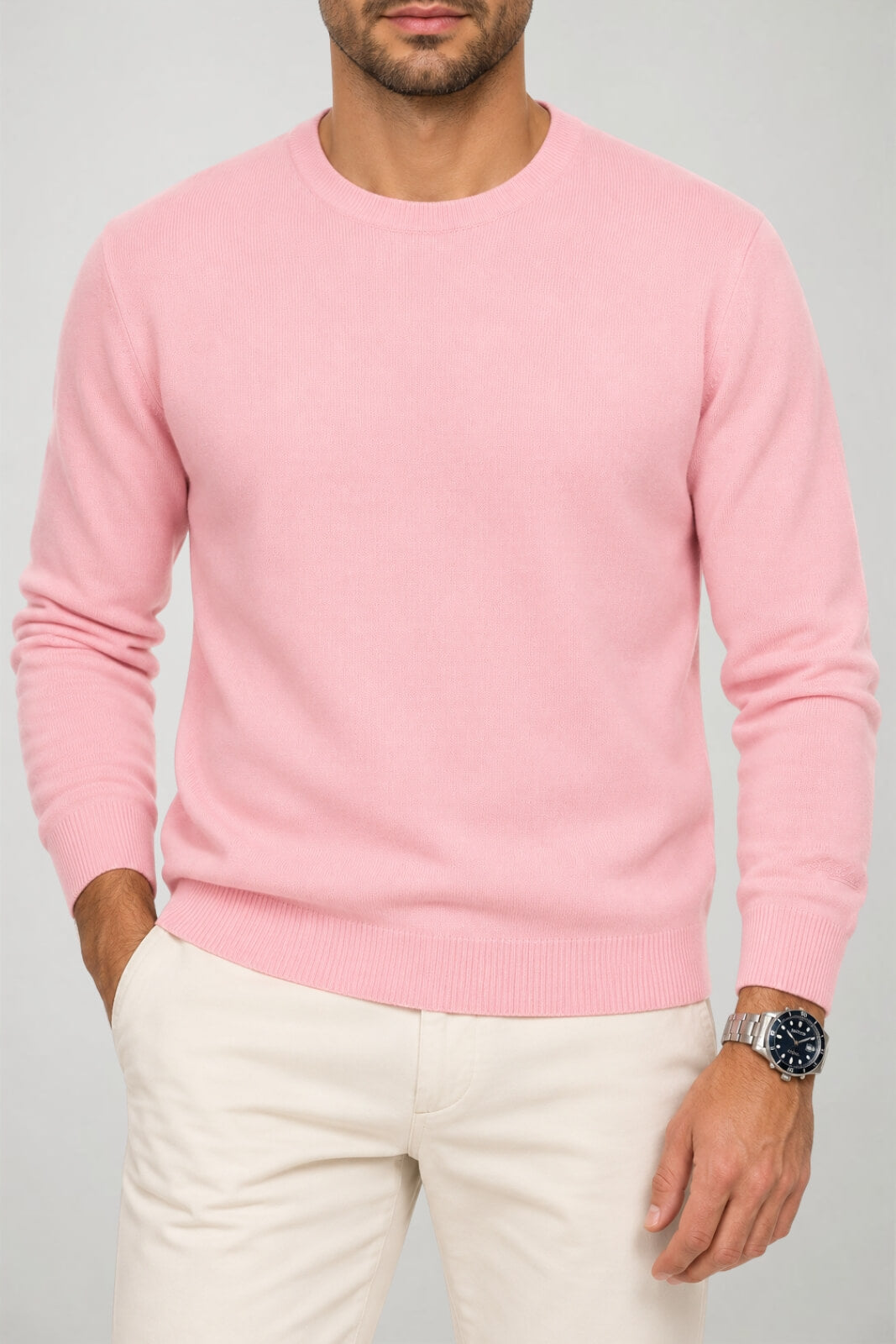 MC2 Saint Barth Maglia Uomo Regent Cashmere / Rosa