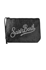 MC2 Saint Barth Pochette Donna Aline Velvet Strass