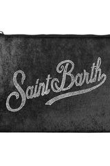 MC2 Saint Barth Pochette Donna Aline Velvet Strass