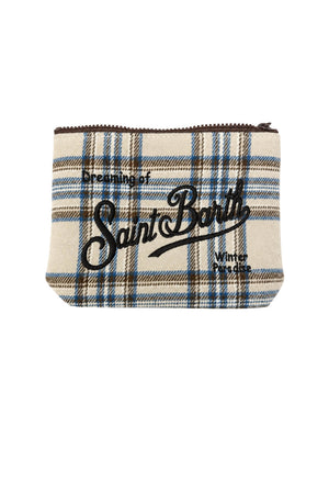 MC2 Saint Barth Pochette Donna Aline Wool Tartan