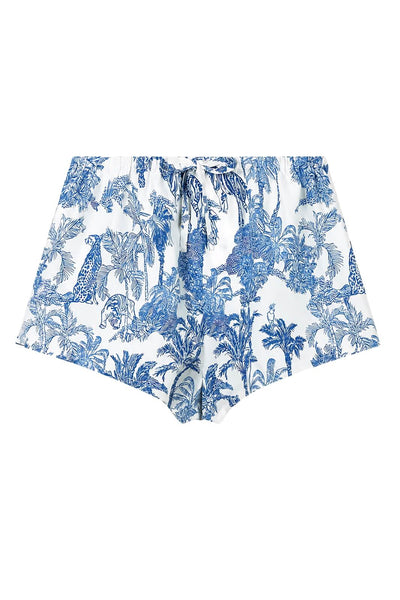 MC2 Saint Barth Short Donna Silk Habotai Jungle Oceania