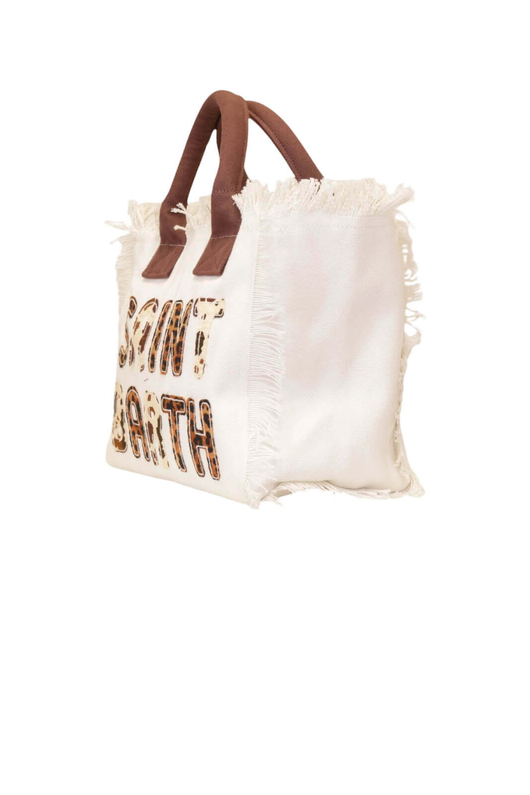 Borsa da donna in canvas MC2 Saint Barth con patch animalier