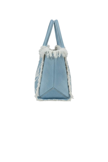 Borsa da donna MC2 Saint Barth modello Colette in denim con frange