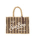 Borsa da mare MC2 Saint Barth in rafia rigata
