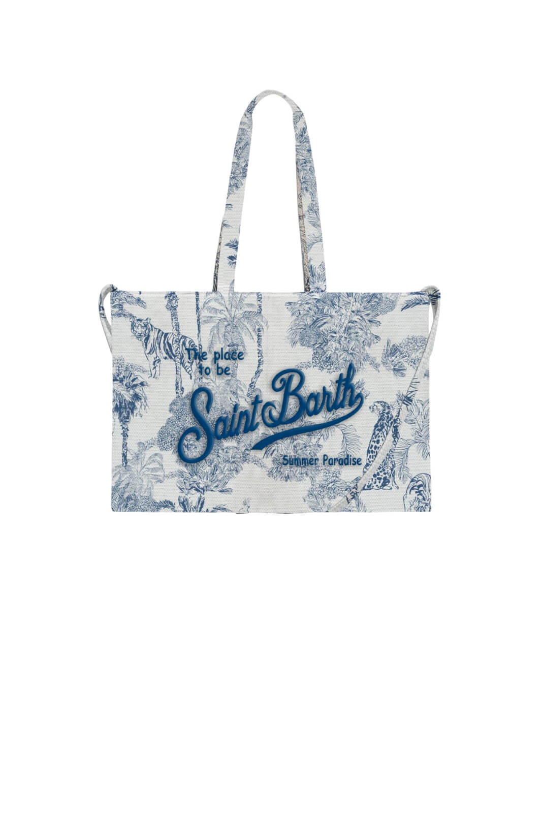 Borsa da mare MC2 Saint Barth in canvas con stampa