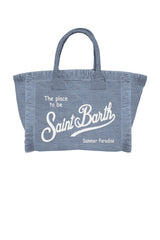 Borsa da donna MC2 Saint Barth in lino con frange