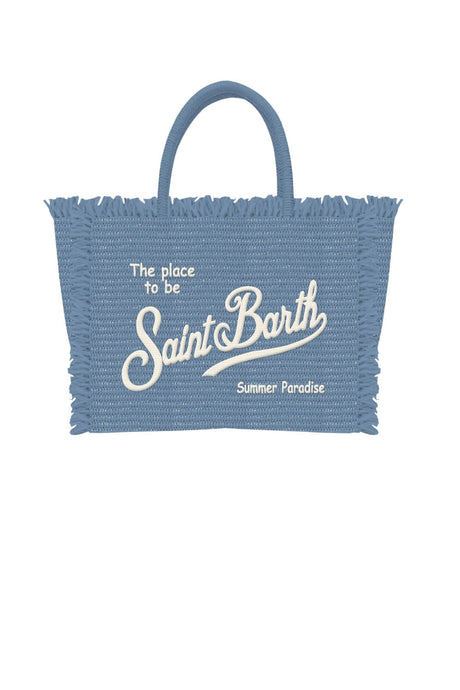 Borsa da donna MC2 Saint Barth da mare in paglia con frange