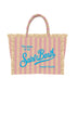 Borsa da mare MC2 Saint Barth Colette a righe con frange