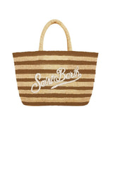 Borsa da mare MC2 Saint Barth in rafia a righe