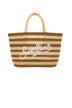 Borsa da mare MC2 Saint Barth in rafia a righe