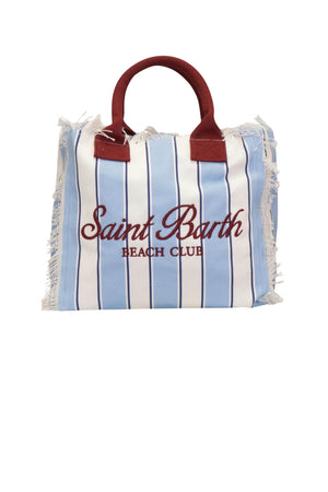 Borsa da mare MC2 Saint Barth a righe con manici e frange