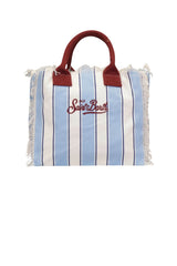 Borsa da mare MC2 Saint Barth a righe con manici e frange