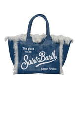MC2 Saint Barth borsa donna in denim Vanity con frange