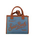 Borsa media da donna MC2 Saint Barth in denim e pelle