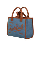 Borsa media da donna MC2 Saint Barth in denim e pelle