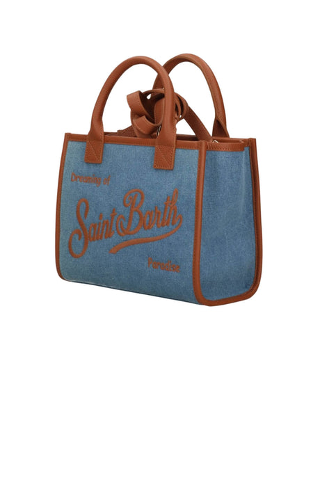 Borsa media da donna MC2 Saint Barth in denim e pelle