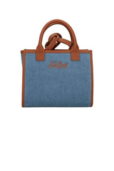 Borsa media da donna MC2 Saint Barth in denim e pelle