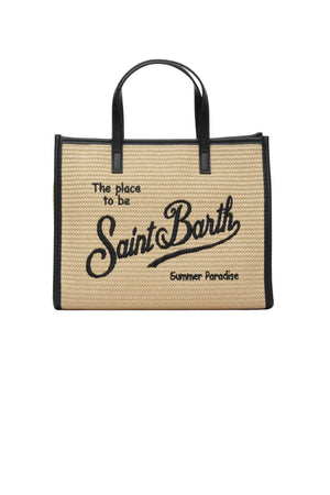 Borsa da donna media MC2 Saint Barth in paglia con manici