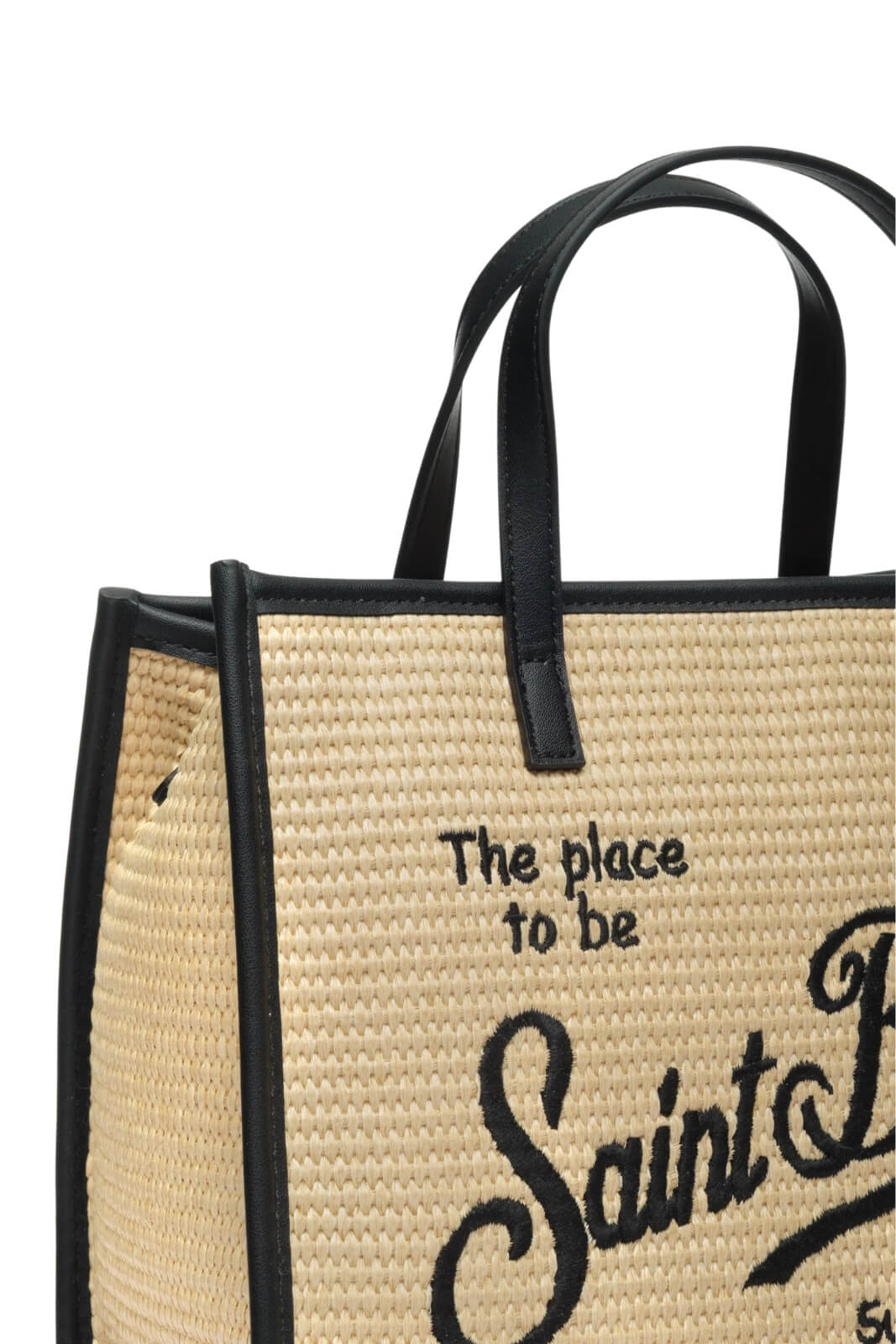 Borsa da donna media MC2 Saint Barth in paglia con manici