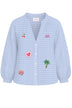 Camicia da donna MC2 Saint Barth in vichy con ricami
