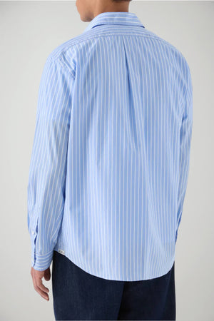 Camicia da uomo MC2 Saint Barth a righe over fit