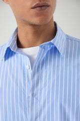 Camicia da uomo MC2 Saint Barth a righe over fit